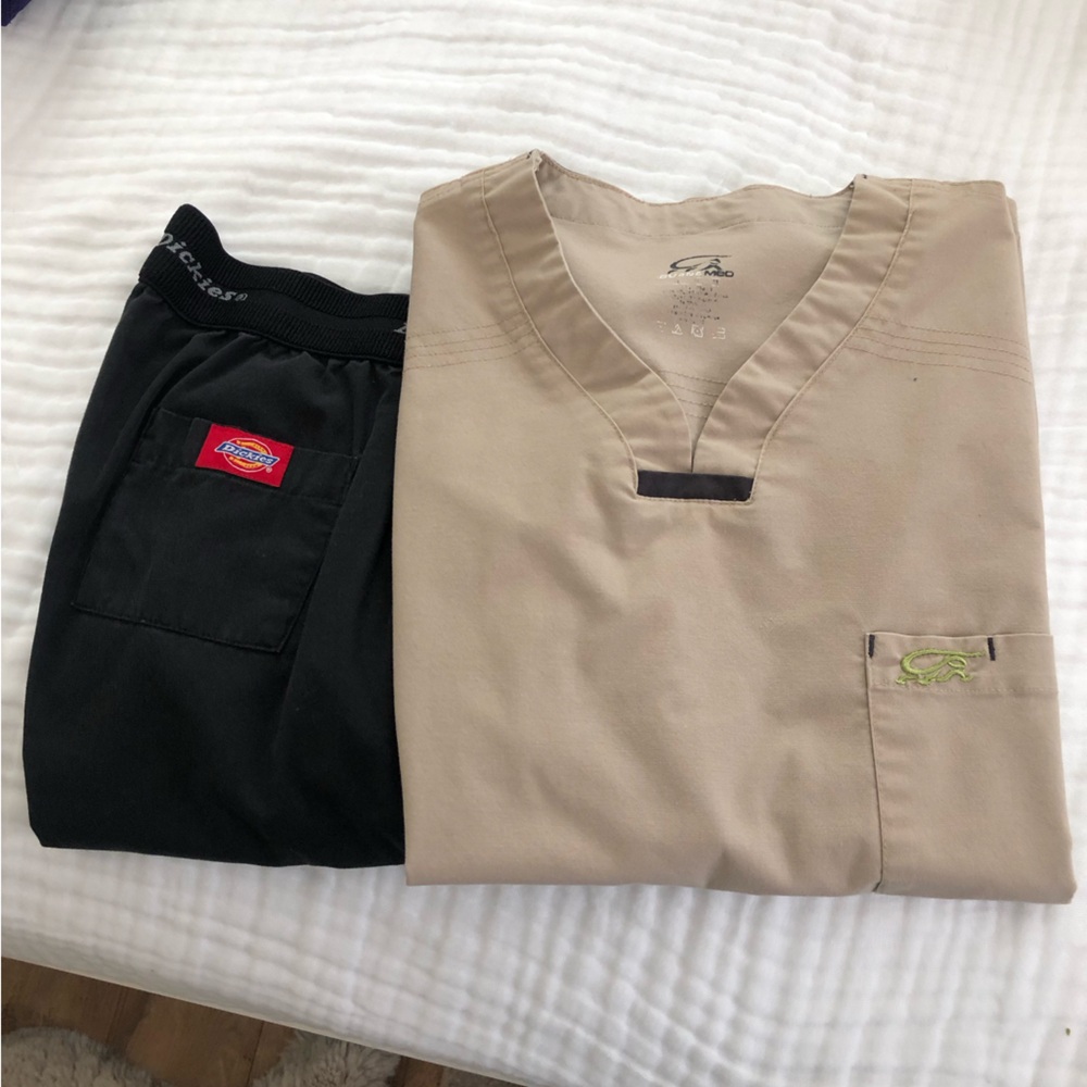 Dickies scrub pant IquanaMed Scrub top Medium